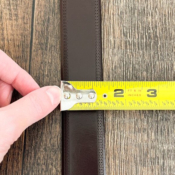 Joseph Abboud Leather Dress Belt Edge Detail Handcrafted in Italy Size 38 Brown - Picture 13 of 14